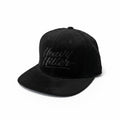 Black on black suede hat