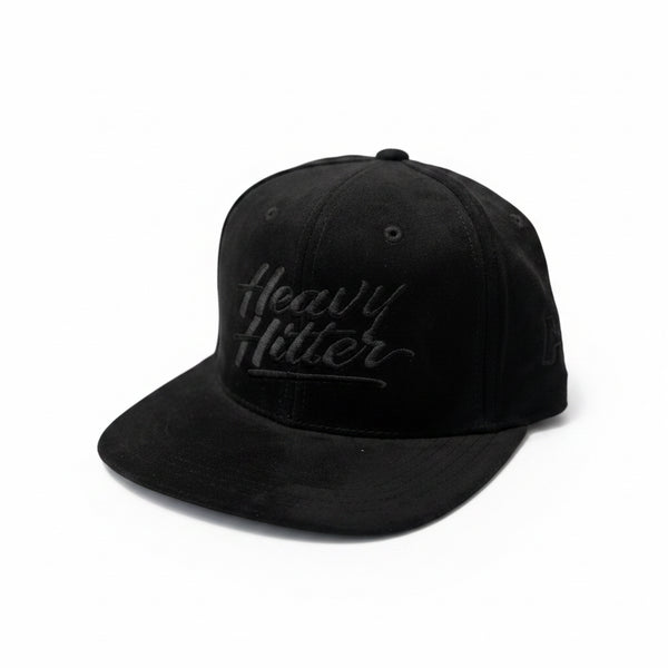Black on black suede hat